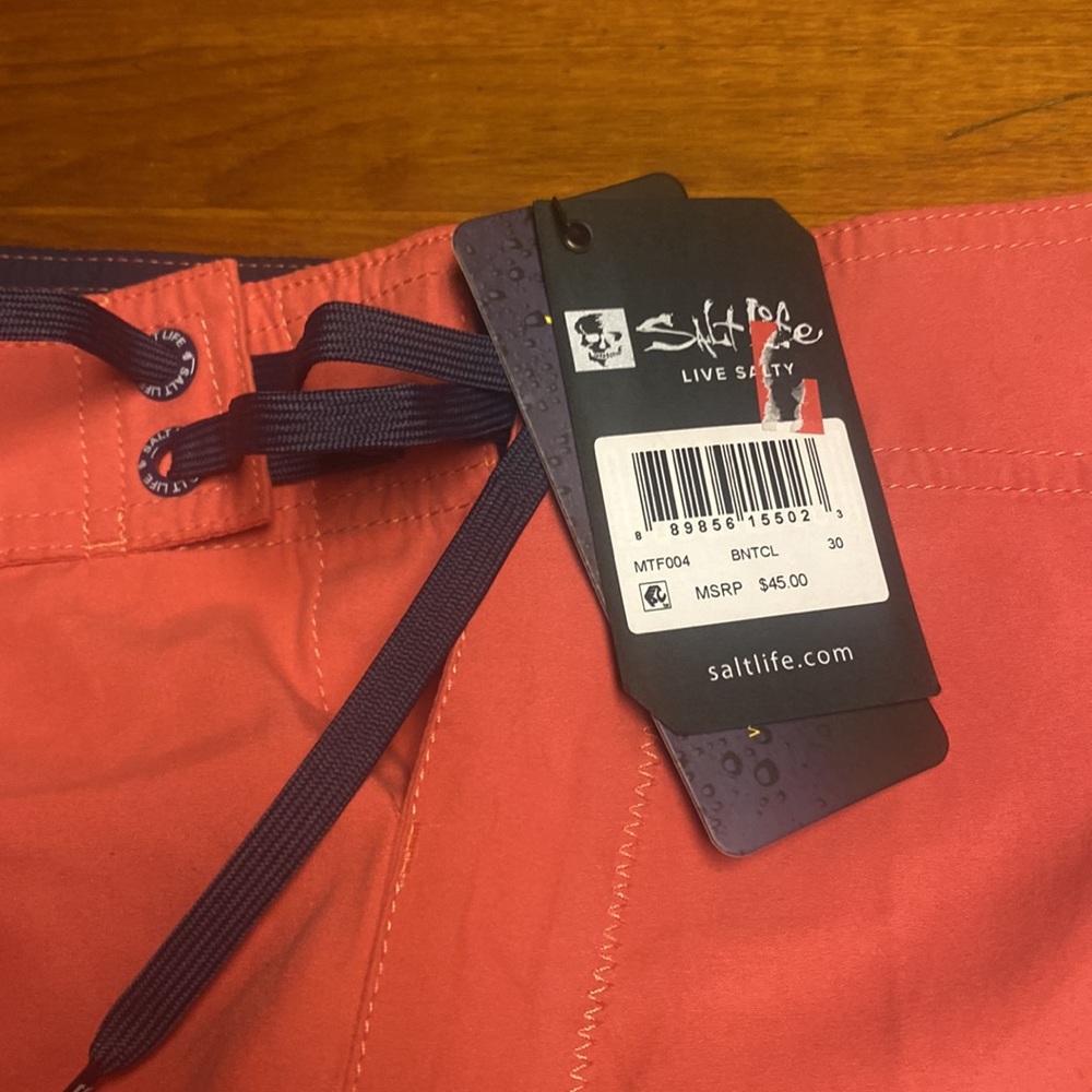 Orange salt life shorts new with tags - Picture 2 of 4